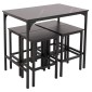 ΣΕΤ ΤΡΑΠΕΖΑΡΙΑ ΜΠΑΡ 5ΤΜΧ BOXY HM9882.13 ΜΑΥΡΟ ΜΕΤΑΛΛΟ-ΜΕΛΑΜΙΝΗ ΜΑΥΡΟ ΜΑΡΜΑΡΟ