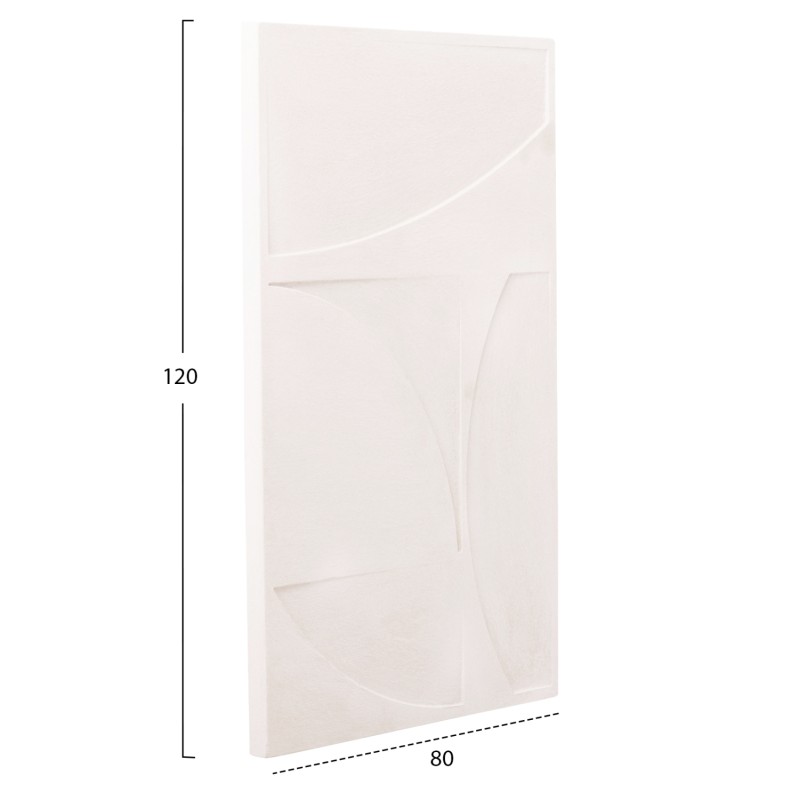 ΠΙΝΑΚΑΣ ΣΕΙΡΑ SANTORINI HM4506 MDF ΣΕ ΥΠΟΛΕΥΚΟ ΧΡΩΜΑ 80x4(πάχος)x120Υεκ.