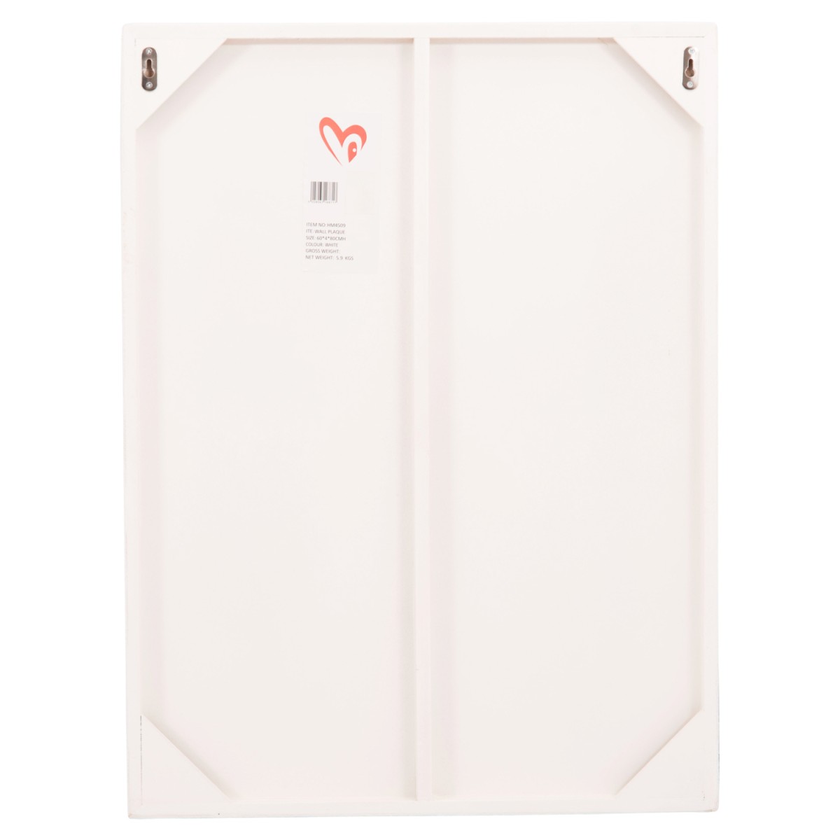 ΠΙΝΑΚΑΣ ΟΡΘΟΓΩΝΙΟΣ ΣΕΙΡΑ SANTORINI HM4509 MDF ΥΠΟΛΕΥΚΟ ΧΡΩΜΑ 60x4(πάχος)x80Υεκ.