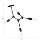 ΦΩΤΙΣΤΙΚΟ ΟΡΟΦΗΣ 4-ΦΩΤΟ LIGHTY HM7405.11 ΜΕΤΑΛΛΟ ΣΕ ΜΑΥΡΟ 57x5x52Υεκ.