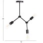 ΦΩΤΙΣΤΙΚΟ ΟΡΟΦΗΣ 3-ΦΩΤΟ LIGHTY HM7404.11 ΜΕΤΑΛΛΟ ΣΕ ΜΑΥΡΟ 52x5x48Υεκ.