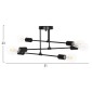 ΦΩΤΙΣΤΙΚΟ ΟΡΟΦΗΣ ΠΟΛΥΦΩΤΟ LIGHTY HM7427.11 ΜΕΤΑΛΛΟ ΣΕ ΜΑΥΡΟ 51x51x23Υεκ.