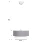 ΦΩΤΙΣΤΙΚΟ ΟΡΟΦΗΣ ΚΥΛΙΝΔΡΙΚΟ KRIKS HM4706.01 PVC ΣΕ ΛΕΥΚΟ-ΓΚΡΙ Φ30x70Υεκ.