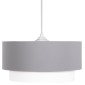 ΦΩΤΙΣΤΙΚΟ ΟΡΟΦΗΣ ΚΥΛΙΝΔΡΙΚΟ KRIKS HM4706.01 PVC ΣΕ ΛΕΥΚΟ-ΓΚΡΙ Φ30x70Υεκ.