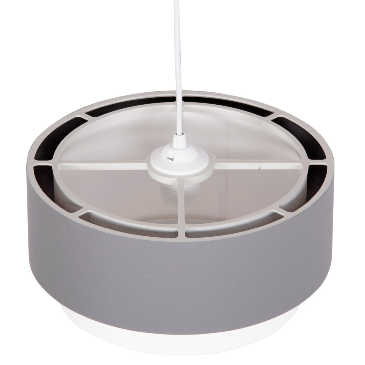 ΦΩΤΙΣΤΙΚΟ ΟΡΟΦΗΣ ΚΥΛΙΝΔΡΙΚΟ KRIKS HM4706.01 PVC ΣΕ ΛΕΥΚΟ-ΓΚΡΙ Φ30x70Υεκ.