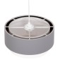ΦΩΤΙΣΤΙΚΟ ΟΡΟΦΗΣ ΚΥΛΙΝΔΡΙΚΟ KRIKS HM4706.01 PVC ΣΕ ΛΕΥΚΟ-ΓΚΡΙ Φ30x70Υεκ.