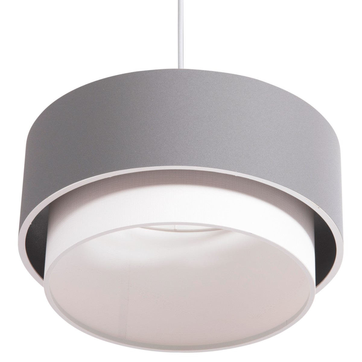 ΦΩΤΙΣΤΙΚΟ ΟΡΟΦΗΣ ΚΥΛΙΝΔΡΙΚΟ KRIKS HM4706.01 PVC ΣΕ ΛΕΥΚΟ-ΓΚΡΙ Φ30x70Υεκ.