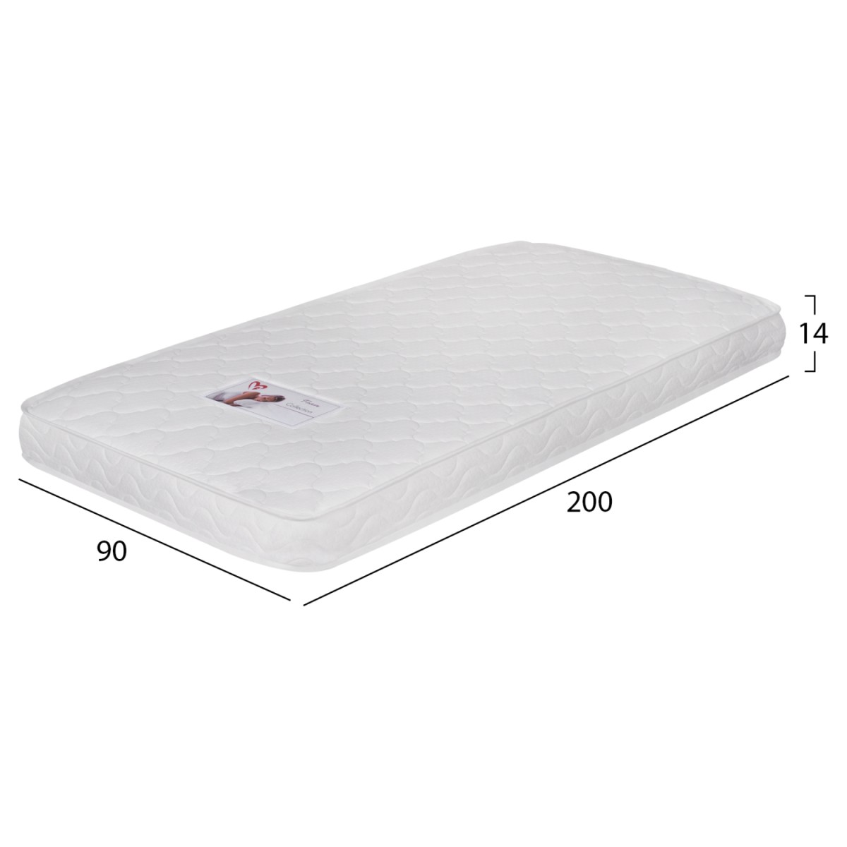 ΣΤΡΩΜΑ ΜΕ FOAM ΧΩΡΙΣ ΕΛΑΤΗΡΙΑ JORDY 90X200 HM374.10  (ROLL PACKING) ΛΕΥΚΟ