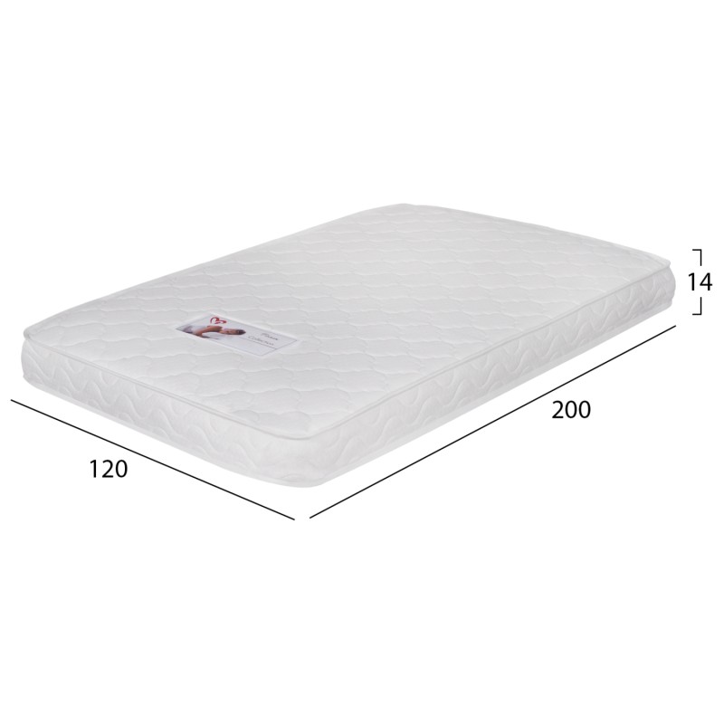 ΣΤΡΩΜΑ ΑΦΡΟΥ ΧΩΡΙΣ ΕΛΑΤΗΡΙΑ JORDY 120X200x15Y-- HM374.08  (ROLL PACKING) ΛΕΥΚΟ