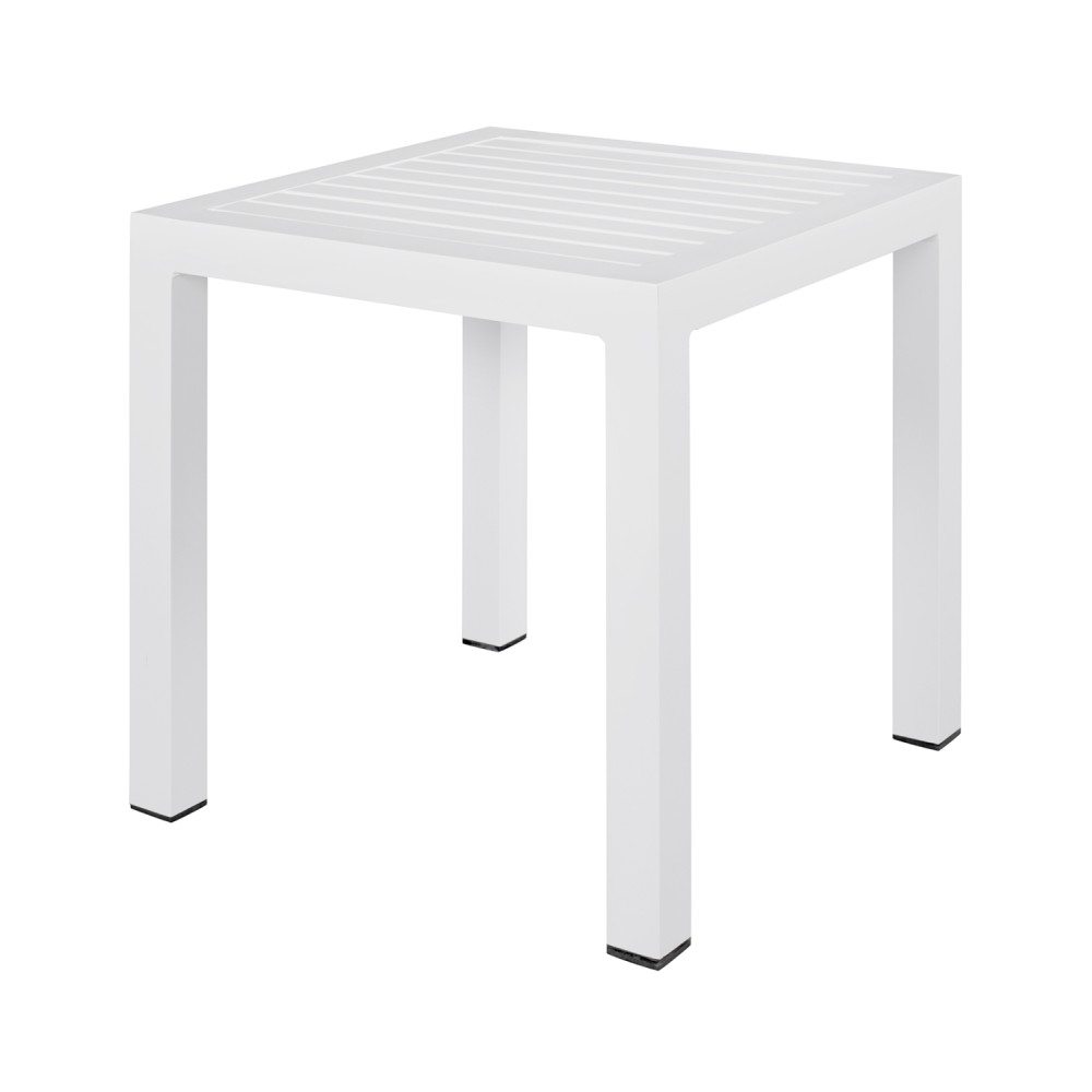 ΤΡΑΠΕΖΙ ΑΛΟΥΜΙΝΙΟΥ QIANA HM5402.01 ΛΕΥΚΟ 45x45x45,5Υ εκ.