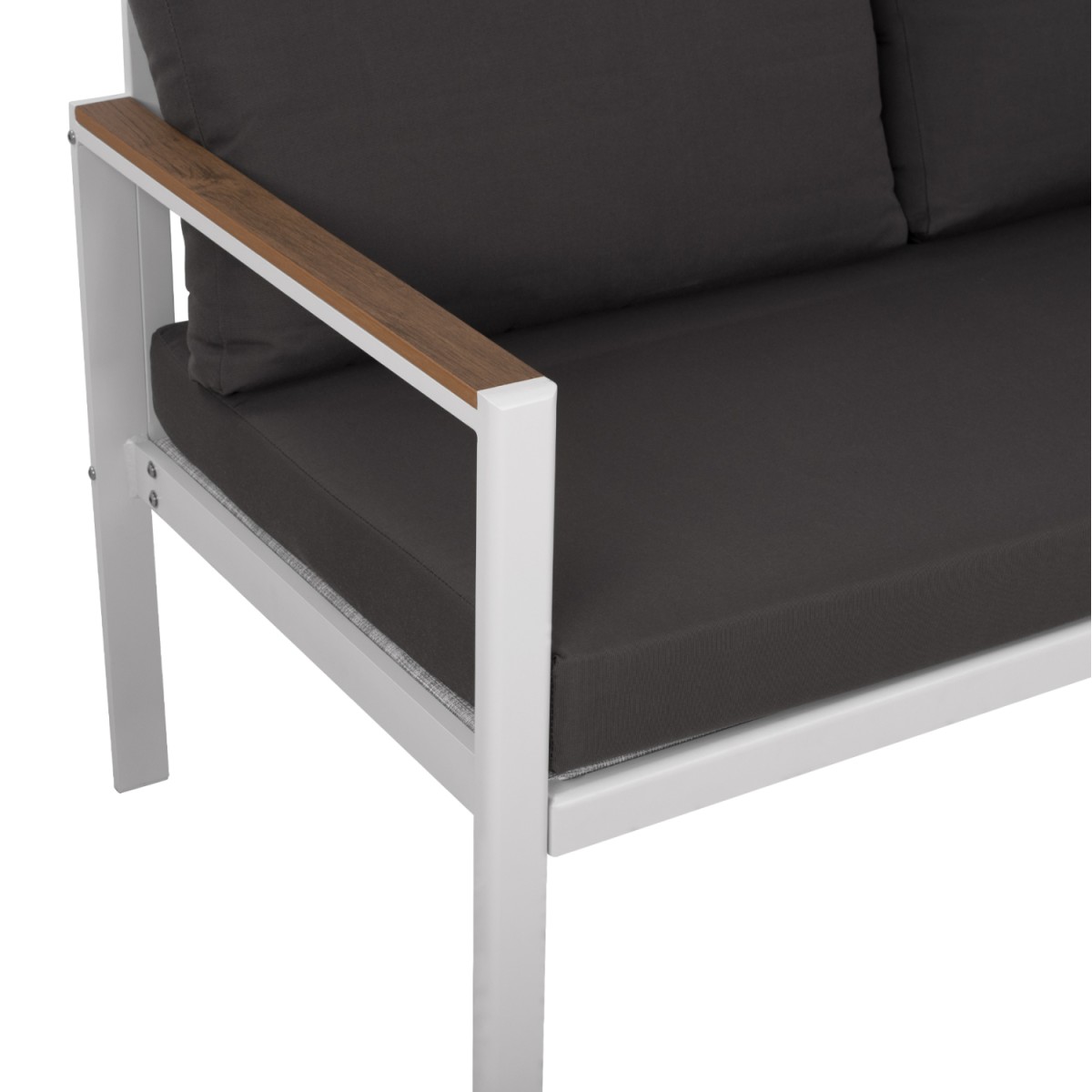 ΚΑΝΑΠΕΣ ΔΙΘΕΣΙΟΣ ΑΛΟΥΜΙΝΙΟΥ SAFIYA ΛΕΥΚΟΣ ΜΕ POLYWOOD HM5523.01 144X70X85Υεκ.