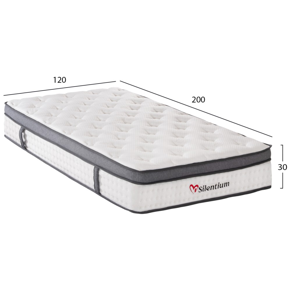 ΣΤΡΩΜΑ ΗΜΙΔΙΠΛΟ SILENTIUM HM749.02 POCKET SPRINGS--ΛΕΥΚΟ 120x200x30Υεκ.