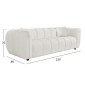 ΚΑΝΑΠΕΣ 3-ΘΕΣΙΟΣ LYKKE HM3323.02 ΕΚΡΟΥ ΥΦΑΣΜΑ 229x89x70Υεκ