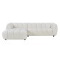 ΚΑΝΑΠΕΣ ΓΩΝΙΑ (ΑΡΙΣΤΕΡΗ) LYKKE HM3326.02L ΕΚΡΟΥ ΥΦΑΣΜΑ 280x89-165(η γωνία)x70Υεκ