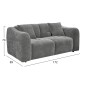 ΚΑΝΑΠΕΣ 2-ΘΕΣΙΟΣ JUNOA HM3334.01 ΓΚΡΙ ΥΦΑΣΜΑ 172x89x74Υεκ