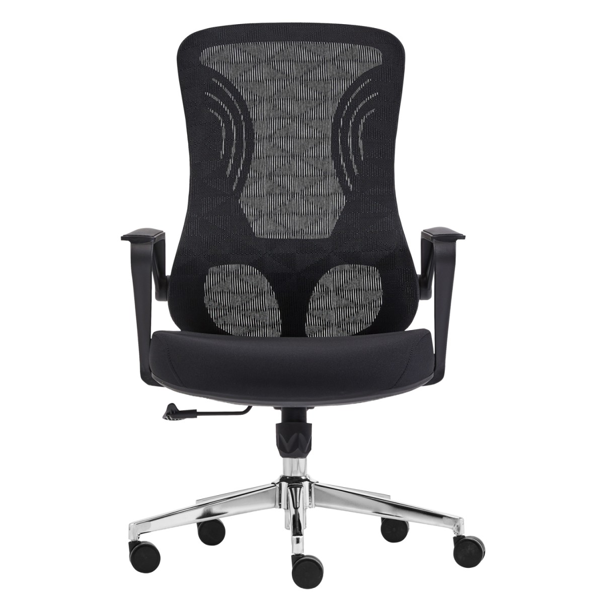 ΚΑΡΕΚΛΑ ΓΡΑΦΕΙΟΥ DECIFER HM1212.01 ΜΑΥΡO MESH-ΒΑΣΗ ΧΡΩΜΙΟΥ 61x60x110Υεκ.