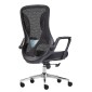 ΚΑΡΕΚΛΑ ΓΡΑΦΕΙΟΥ DECIFER HM1212.01 ΜΑΥΡO MESH-ΒΑΣΗ ΧΡΩΜΙΟΥ 61x60x110Υεκ.