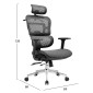 ΚΑΡΕΚΛΑ ΓΡΑΦΕΙΟΥ MODEN HM1215.01 ΜΑΥΡO MESH--ΒΑΣΗ ΧΡΩΜΙΟΥ 68x69x126Υεκ