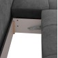 ΚΑΝΑΠΕΣ ΚΡΕΒΑΤΙ ΔΕΞΙΑ ΓΩΝΙΑ COMFYRA HM3336.01R ΓΚΡΙ ΥΦΑΣΜΑ 270x181x75Υεκ