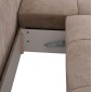 ΚΑΝΑΠΕΣ ΚΡΕΒΑΤΙ ΔΕΞΙΑ ΓΩΝΙΑ COMFYRA HM3336.03R ΜΠΕΖ ΥΦΑΣΜΑ 270x181x75Υεκ