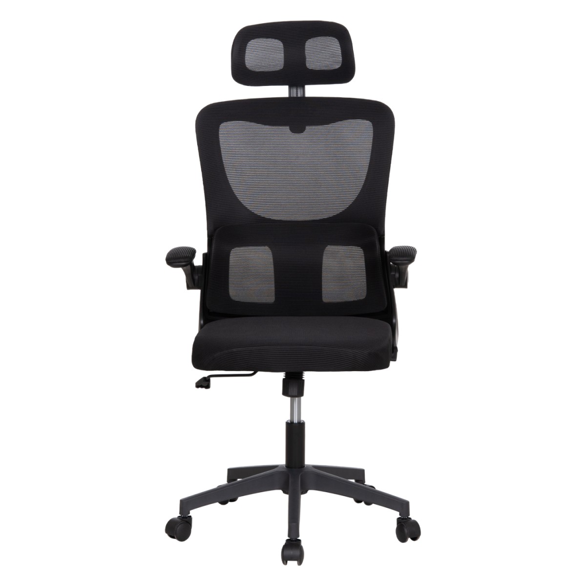 ΚΑΡΕΚΛΑ ΓΡΑΦΕΙΟΥ KESI HM1222.01 ΜΑΥΡO MESH & PP 61x62x125Υεκ.