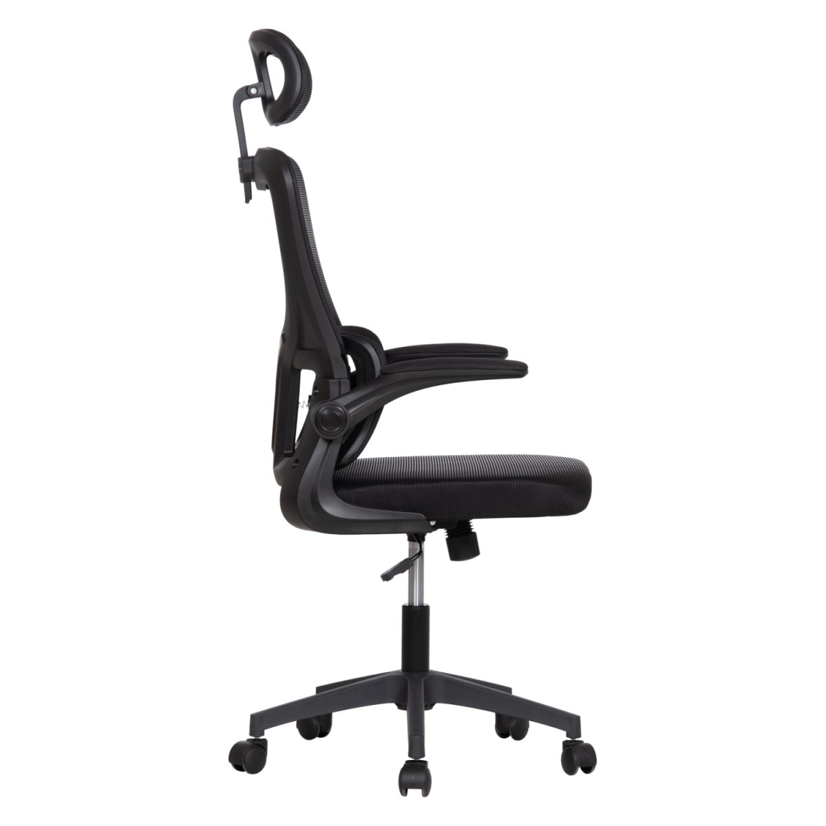 ΚΑΡΕΚΛΑ ΓΡΑΦΕΙΟΥ KESI HM1222.01 ΜΑΥΡO MESH & PP 61x62x125Υεκ.