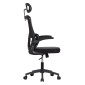 ΚΑΡΕΚΛΑ ΓΡΑΦΕΙΟΥ KESI HM1222.01 ΜΑΥΡO MESH & PP 61x62x125Υεκ.