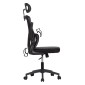 ΚΑΡΕΚΛΑ ΓΡΑΦΕΙΟΥ KESI HM1222.01 ΜΑΥΡO MESH & PP 61x62x125Υεκ.