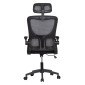 ΚΑΡΕΚΛΑ ΓΡΑΦΕΙΟΥ KESI HM1222.01 ΜΑΥΡO MESH & PP 61x62x125Υεκ.