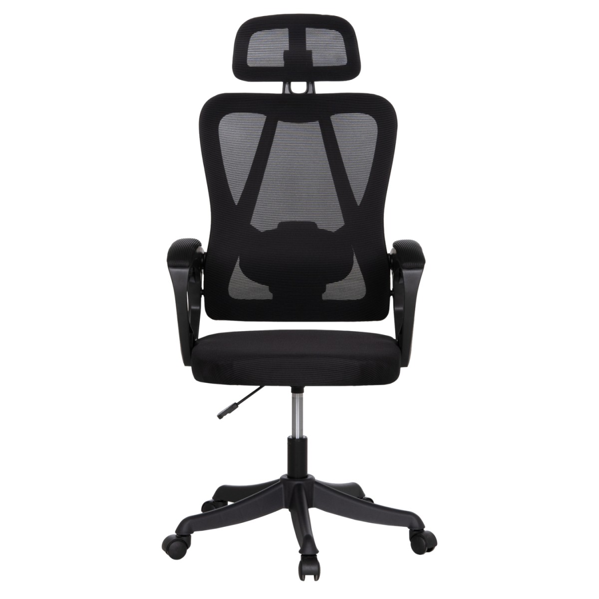ΚΑΡΕΚΛΑ ΓΡΑΦΕΙΟΥ FRANTIC HM1224.01 ΜΑΥΡO MESH & ΠΟΛΥΠΡΟΠΥΛΕΝΙΟ 60x66x130Υεκ