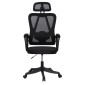 ΚΑΡΕΚΛΑ ΓΡΑΦΕΙΟΥ FRANTIC HM1224.01 ΜΑΥΡO MESH & ΠΟΛΥΠΡΟΠΥΛΕΝΙΟ 60x66x130Υεκ