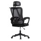 ΚΑΡΕΚΛΑ ΓΡΑΦΕΙΟΥ FRANTIC HM1224.01 ΜΑΥΡO MESH & ΠΟΛΥΠΡΟΠΥΛΕΝΙΟ 60x66x130Υεκ