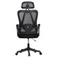 ΚΑΡΕΚΛΑ ΓΡΑΦΕΙΟΥ FRANTIC HM1224.01 ΜΑΥΡO MESH & ΠΟΛΥΠΡΟΠΥΛΕΝΙΟ 60x66x130Υεκ