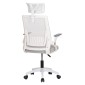 ΚΑΡΕΚΛΑ ΓΡΑΦΕΙΟΥ MATRON HM1226.02 ΛΕΥΚΟ PP--ΑΝΟΙΧΤΟ ΓΚΡΙ MESH 59x55x115Υεκ