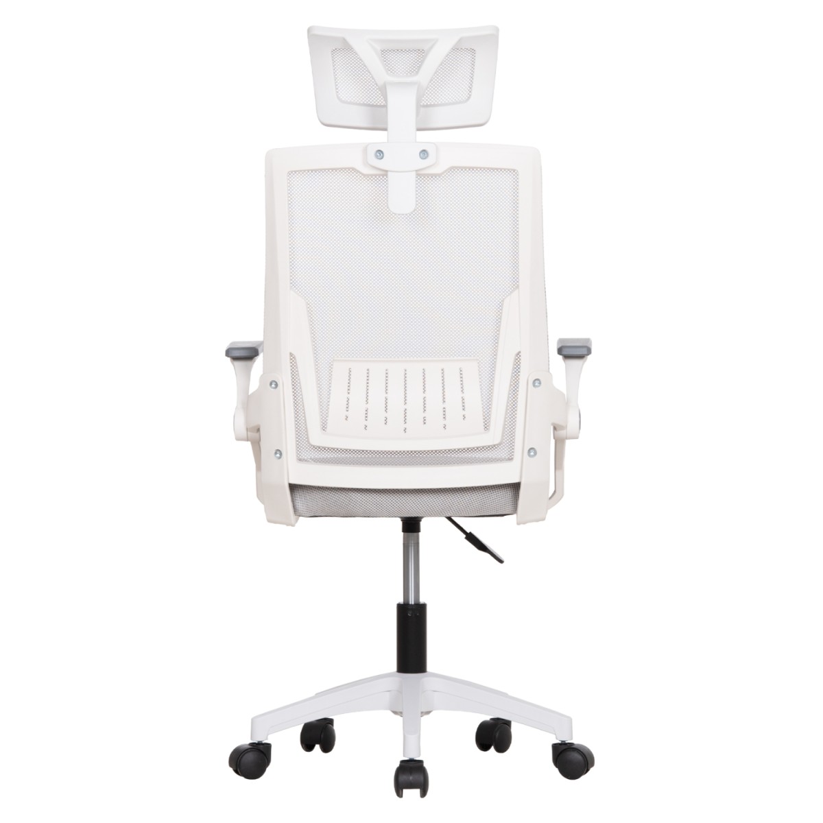 ΚΑΡΕΚΛΑ ΓΡΑΦΕΙΟΥ MATRON HM1226.02 ΛΕΥΚΟ PP--ΑΝΟΙΧΤΟ ΓΚΡΙ MESH 59x55x115Υεκ