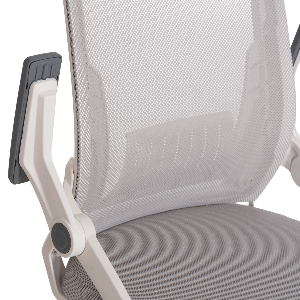ΚΑΡΕΚΛΑ ΓΡΑΦΕΙΟΥ MATRON HM1226.02 ΛΕΥΚΟ PP--ΑΝΟΙΧΤΟ ΓΚΡΙ MESH 59x55x115Υεκ