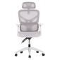 ΚΑΡΕΚΛΑ ΓΡΑΦΕΙΟΥ APEX HM1227.02 ΛΕΥΚΟ PP--ΑΝΟΙΧΤΟ ΓΚΡΙ MESH 70x66x113-130Υεκ