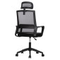 ΚΑΡΕΚΛΑ ΓΡΑΦΕΙΟΥ VELOCITY HM1229.01 ΜΑΥΡO MESH & PP 60x62x123Υεκ