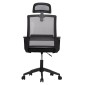 ΚΑΡΕΚΛΑ ΓΡΑΦΕΙΟΥ VELOCITY HM1229.01 ΜΑΥΡO MESH & PP 60x62x123Υεκ