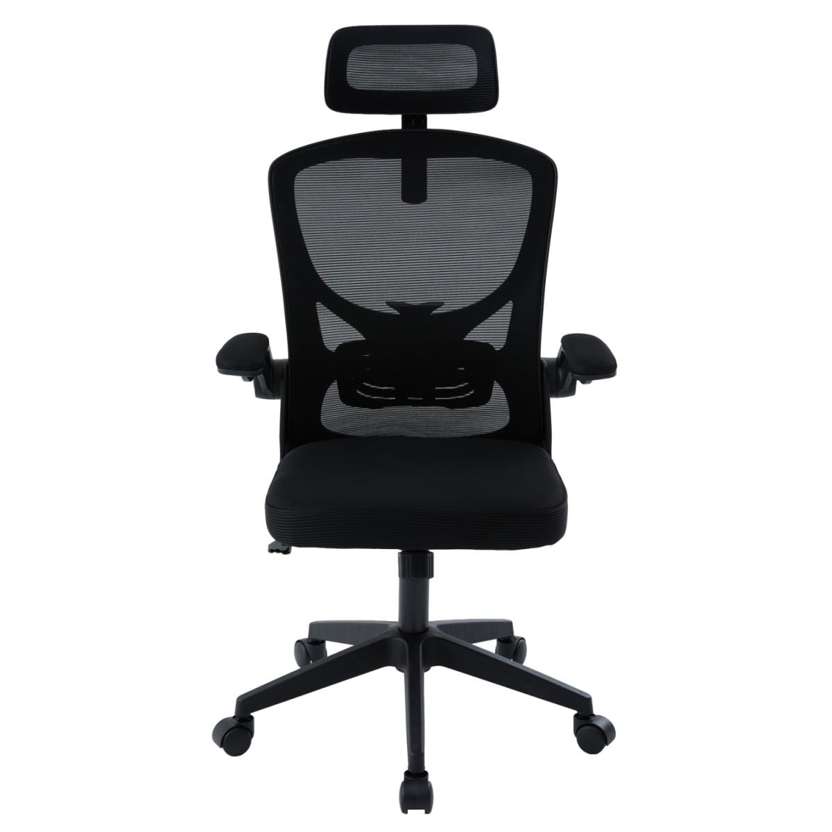 ΚΑΡΕΚΛΑ ΓΡΑΦΕΙΟΥ FLOATER HM1230.01 ΜΑΥΡO MESH & PP 62x62x115-125Υεκ