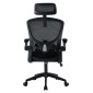 ΚΑΡΕΚΛΑ ΓΡΑΦΕΙΟΥ FLOATER HM1230.01 ΜΑΥΡO MESH & PP 62x62x115-125Υεκ