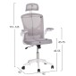 ΚΑΡΕΚΛΑ ΓΡΑΦΕΙΟΥ FLOATER HM1230.02 ΛΕΥΚΟ PP--ΑΝΟΙΧΤΟ ΓΚΡΙ MESH 62x62x115-125Υεκ