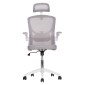 ΚΑΡΕΚΛΑ ΓΡΑΦΕΙΟΥ FLOATER HM1230.02 ΛΕΥΚΟ PP--ΑΝΟΙΧΤΟ ΓΚΡΙ MESH 62x62x115-125Υεκ