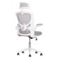 ΚΑΡΕΚΛΑ ΓΡΑΦΕΙΟΥ FLOATER HM1230.02 ΛΕΥΚΟ PP--ΑΝΟΙΧΤΟ ΓΚΡΙ MESH 62x62x115-125Υεκ