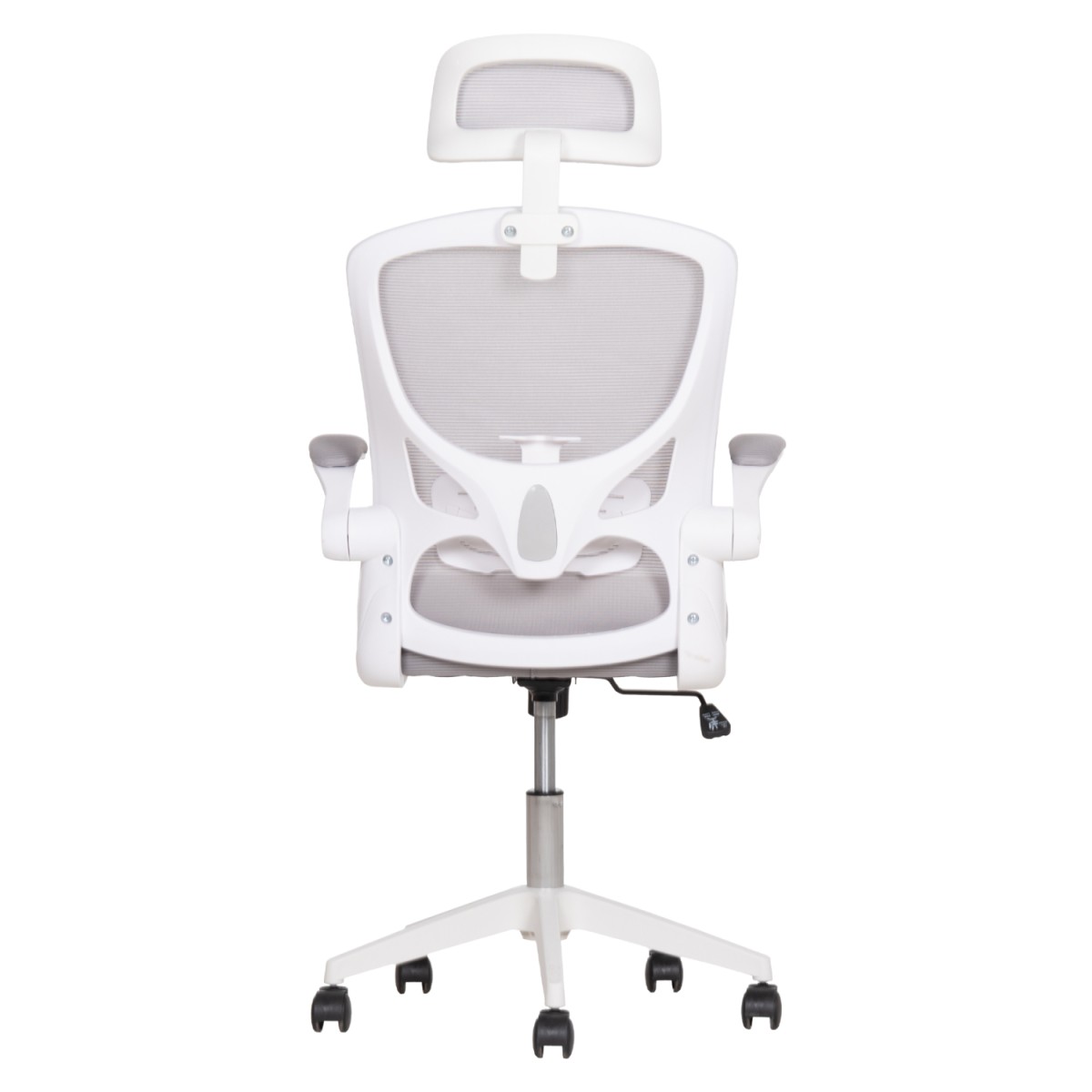 ΚΑΡΕΚΛΑ ΓΡΑΦΕΙΟΥ FLOATER HM1230.02 ΛΕΥΚΟ PP--ΑΝΟΙΧΤΟ ΓΚΡΙ MESH 62x62x115-125Υεκ