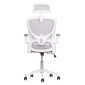 ΚΑΡΕΚΛΑ ΓΡΑΦΕΙΟΥ FLOATER HM1230.02 ΛΕΥΚΟ PP--ΑΝΟΙΧΤΟ ΓΚΡΙ MESH 62x62x115-125Υεκ
