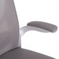 ΚΑΡΕΚΛΑ ΓΡΑΦΕΙΟΥ FLOATER HM1230.02 ΛΕΥΚΟ PP--ΑΝΟΙΧΤΟ ΓΚΡΙ MESH 62x62x115-125Υεκ