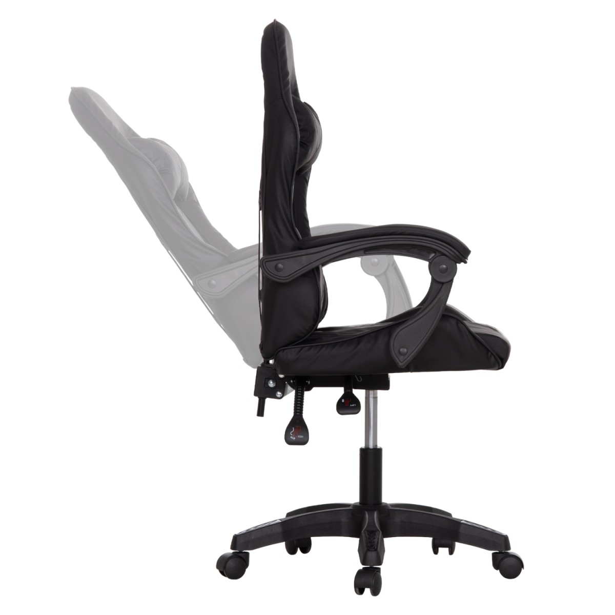 ΚΑΡΕΚΛΑ GAMING STRATUS HM1231.01 ΜΑΥΡΟ PVC--ΜΕ ΜΑΞIΛΑΡΑΚΙΑ ΜΕΣΗΣ/ΚΕΦΑΛΗΣ 60x59x117Υεκ