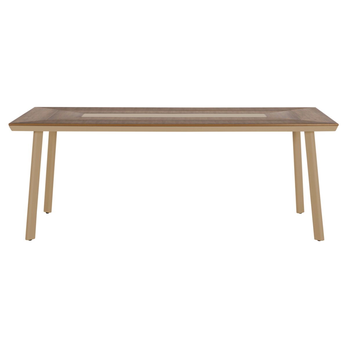 ΤΡΑΠΕΖΙ ΑΛΟΥΜΙΝΙΟΥ TABER HM5131.04 ΚΑΠΟΥΤΣΙΝΟ ΜΕ POLYWOOD TOP 200x100x75Υεκ