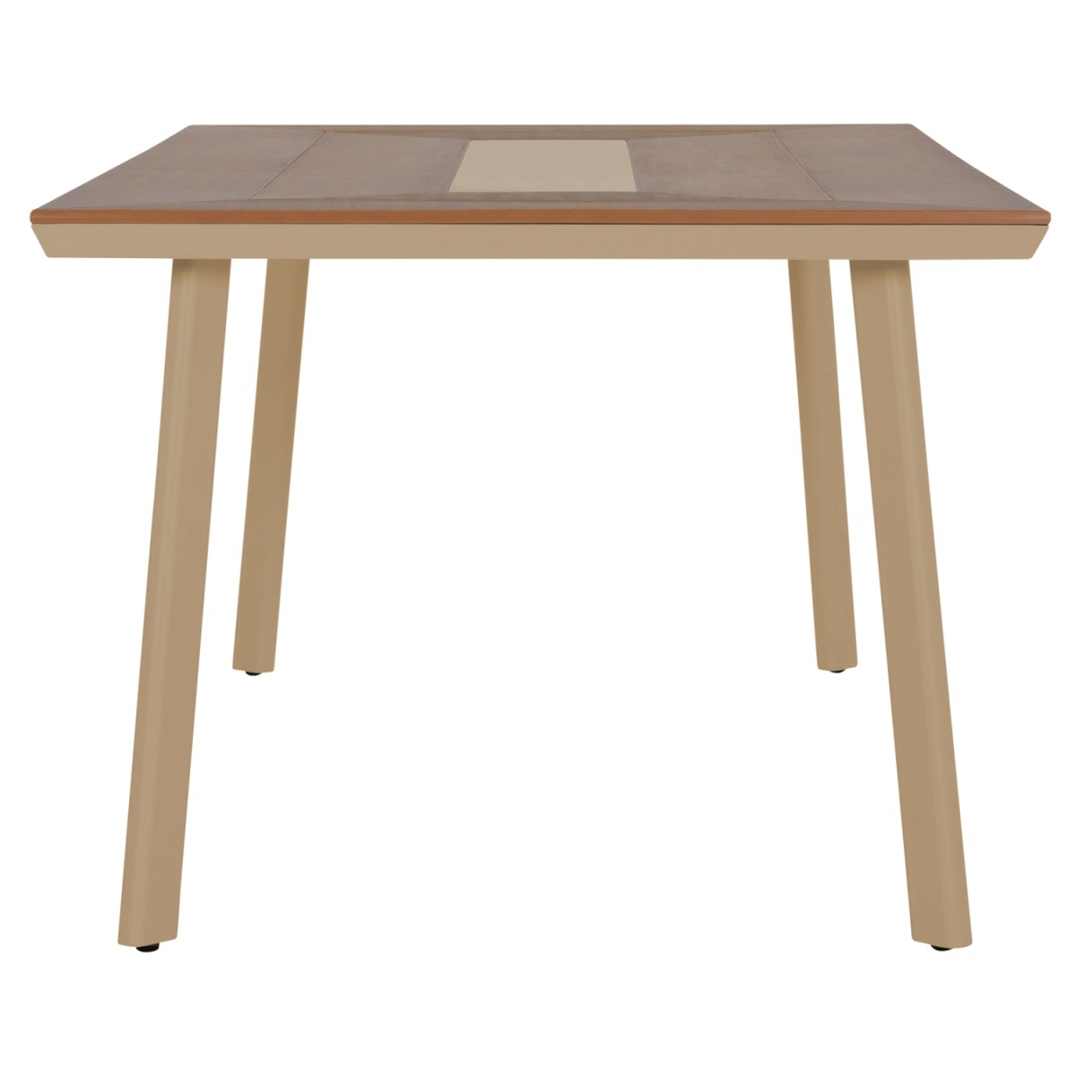ΤΡΑΠΕΖΙ ΑΛΟΥΜΙΝΙΟΥ TABER HM5131.04 ΚΑΠΟΥΤΣΙΝΟ ΜΕ POLYWOOD TOP 200x100x75Υεκ